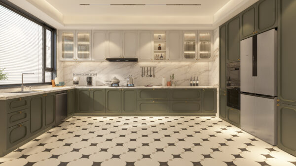 Luxury Glossy Emerald Green Kitchen Cabinets