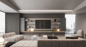YIDA Home's modern living room setup at Mexico Construction Expo