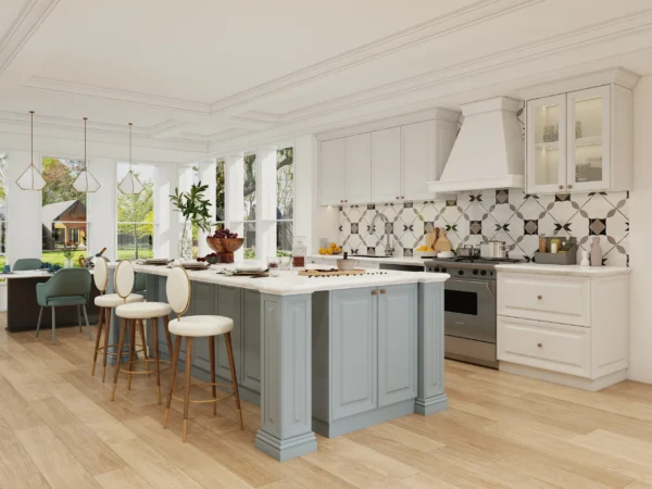 Elegant Two-Tone Kitchen with American Cabinet Refacing