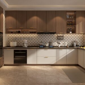 Modern White Lacquer U Shaped Kitchen Cabinets