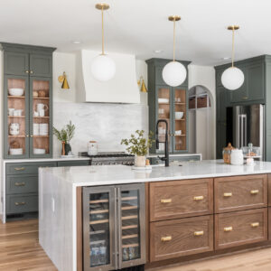 Well - designed kitchen with ample storage by a Mexico Cabinet Manufacturer, in one of their successfully completed apartment projects