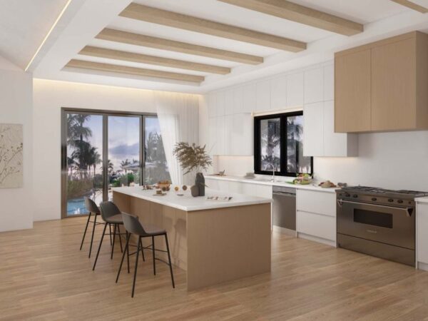 Bright and Airy Kitchen with Light Color Wood Cabinets