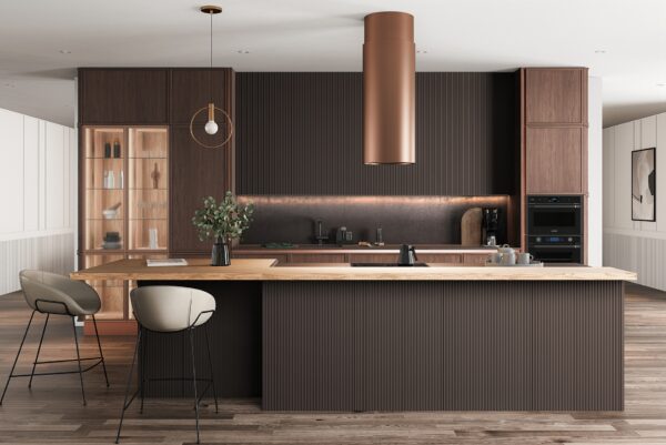 Modern Elegance with Glossy Lacquer Kitchen Cabinets