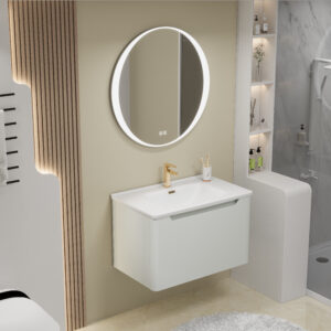 Modern White Lacquer Plywood Bathroom Vanity