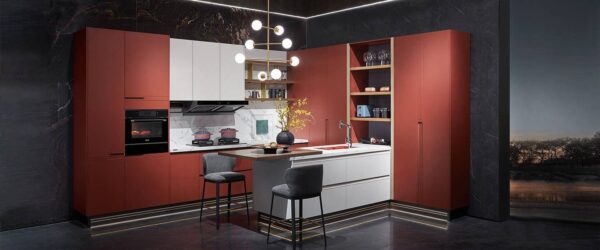Modern Elegance with Glossy Lacquer Kitchen Cabinets