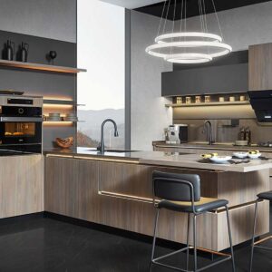 Modern Glass Front Cabinets with Sleek Design