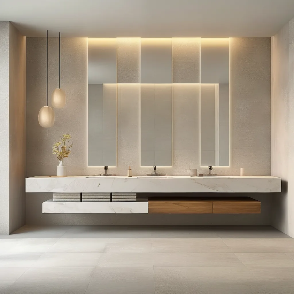 Modern bathroom vanity cabinet