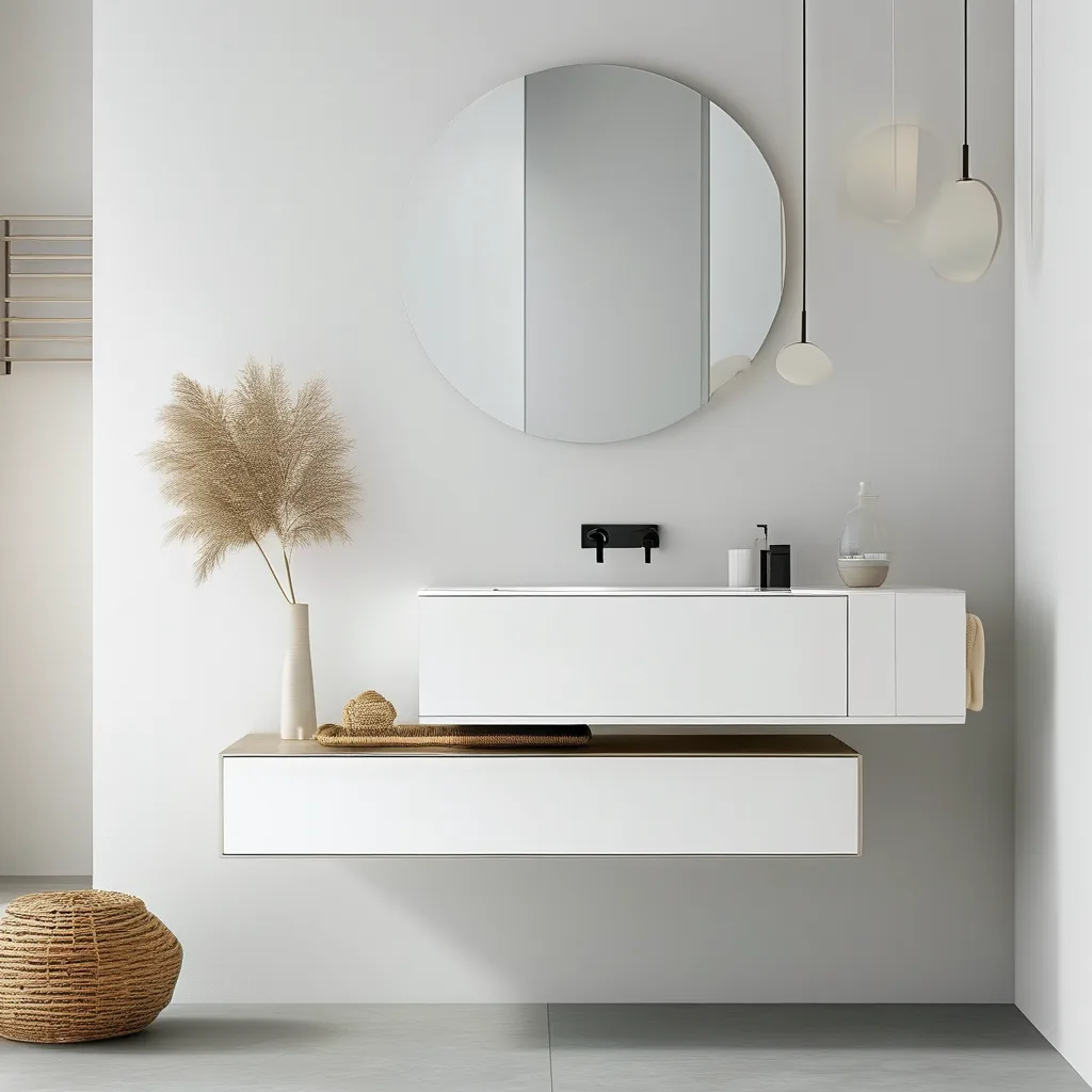 Floating bathroom vanity