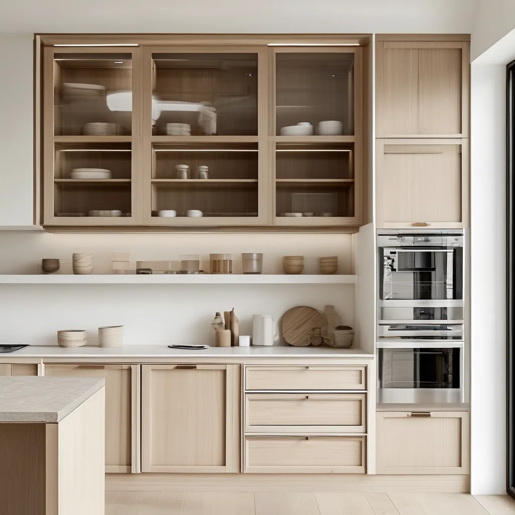 Custom kitchen cabinet storage and hardware