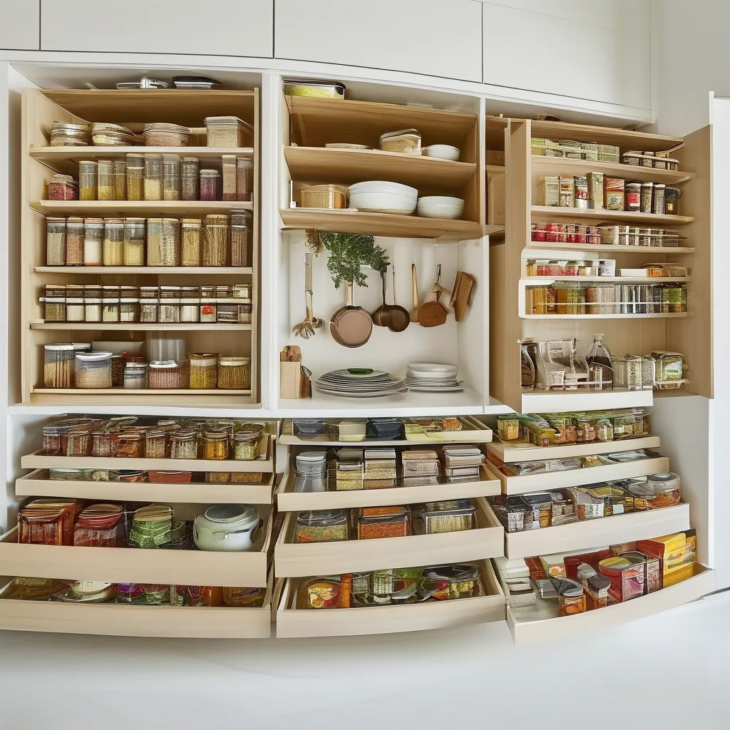 Kitchen storage drawers