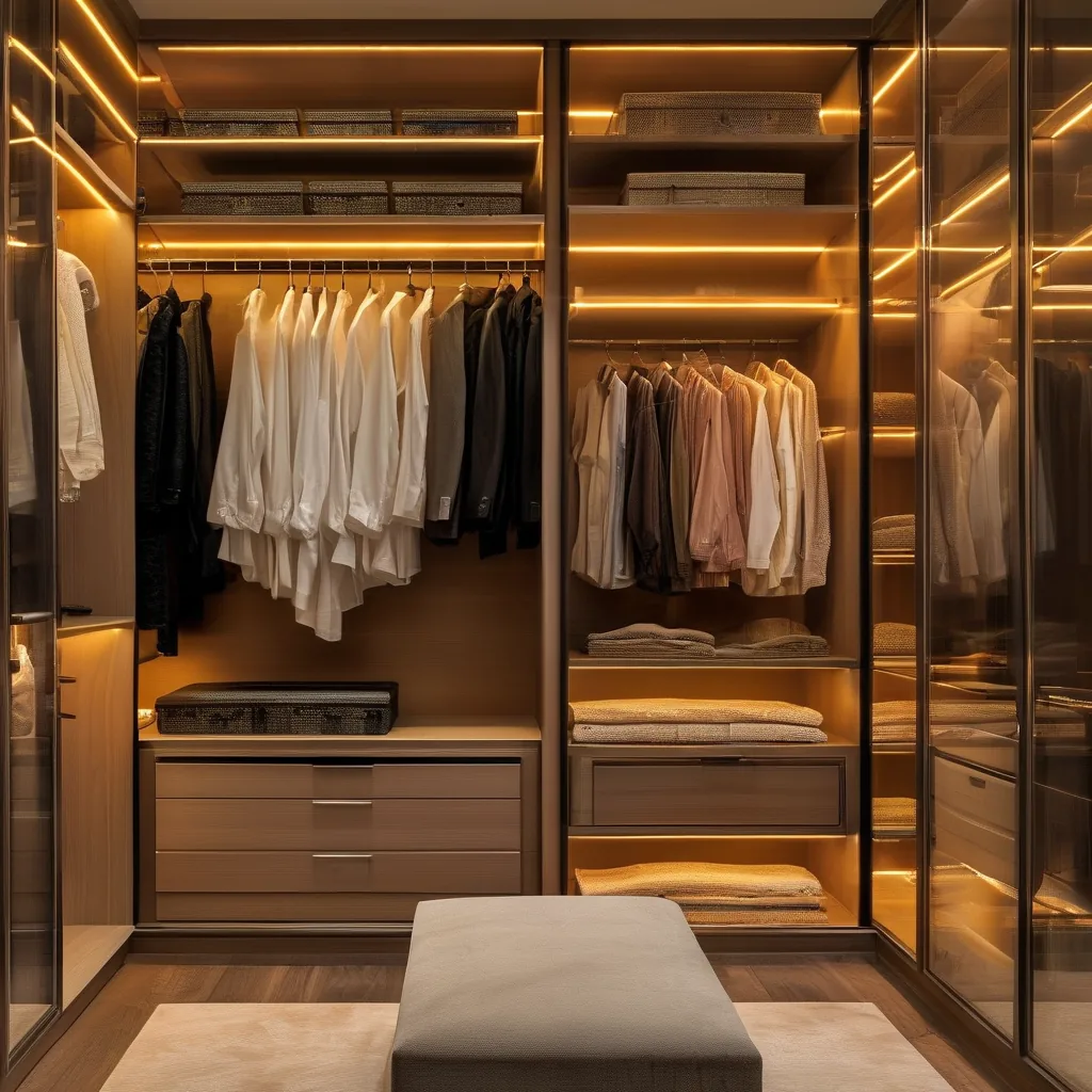Walk-in closet storage