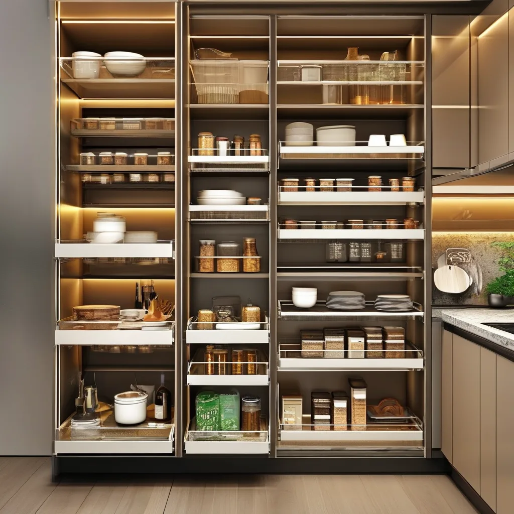 Organized cabinet interior
