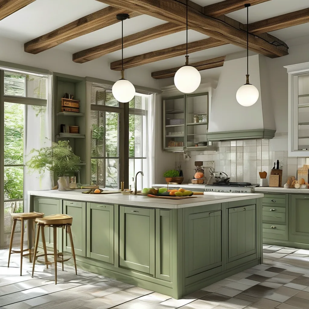 Kitchen with central island