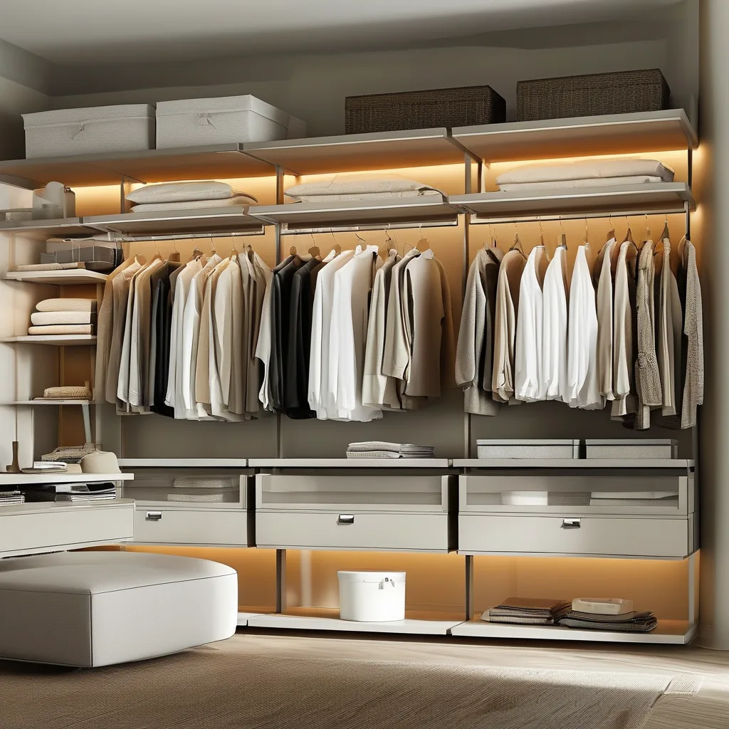 Measuring a wardrobe wall for custom storage