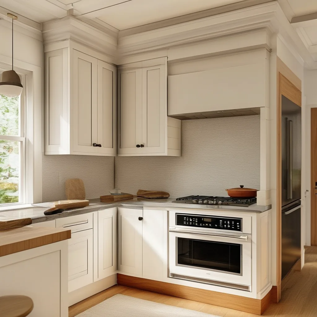 Custom cabinets built to fit an awkward corner with no filler gaps