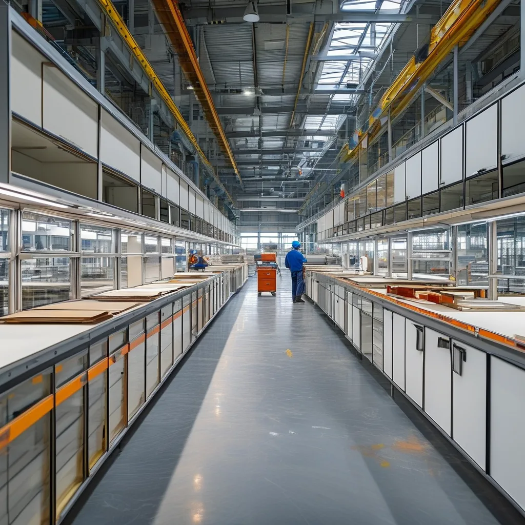 Factory assembly and quality inspection of custom cabinets before shipment